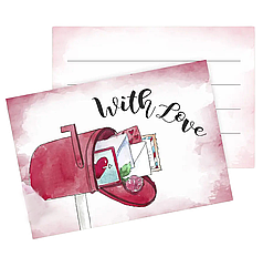 022 МІНІ-ЛИСТІВКА With Love - поштова скринька (10*7 см)