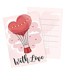 020 МІНІ-ЛИСТІВКА With Love - повітряна куля (10*7 см)