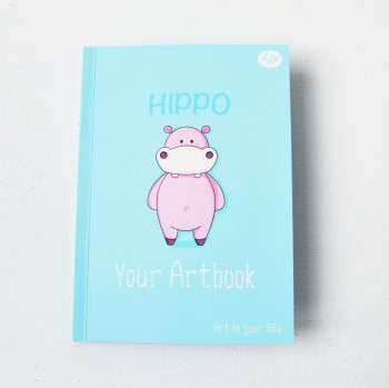 Блокнот А6 з кольоровими аркушами Profi Artbook Hippo 96 сторінок 48арк арт. 902408