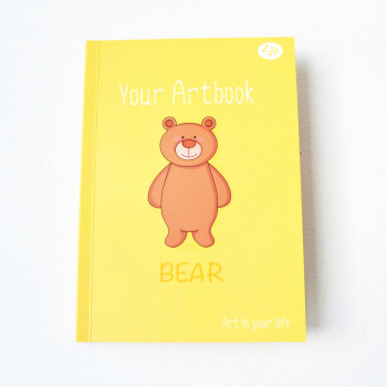 Блокнот А6 з кольоровими аркушами Profi Artbook Bear 96 сторінок 48арк арт. 902361