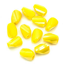 Намистини Кришталь спіраль 4х9 мм Ø 1,3 мм Жовтий АВ 10 шт.