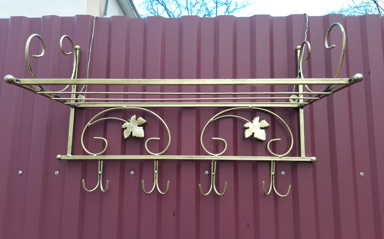 Вішалка кована настінна мала "Трубка"