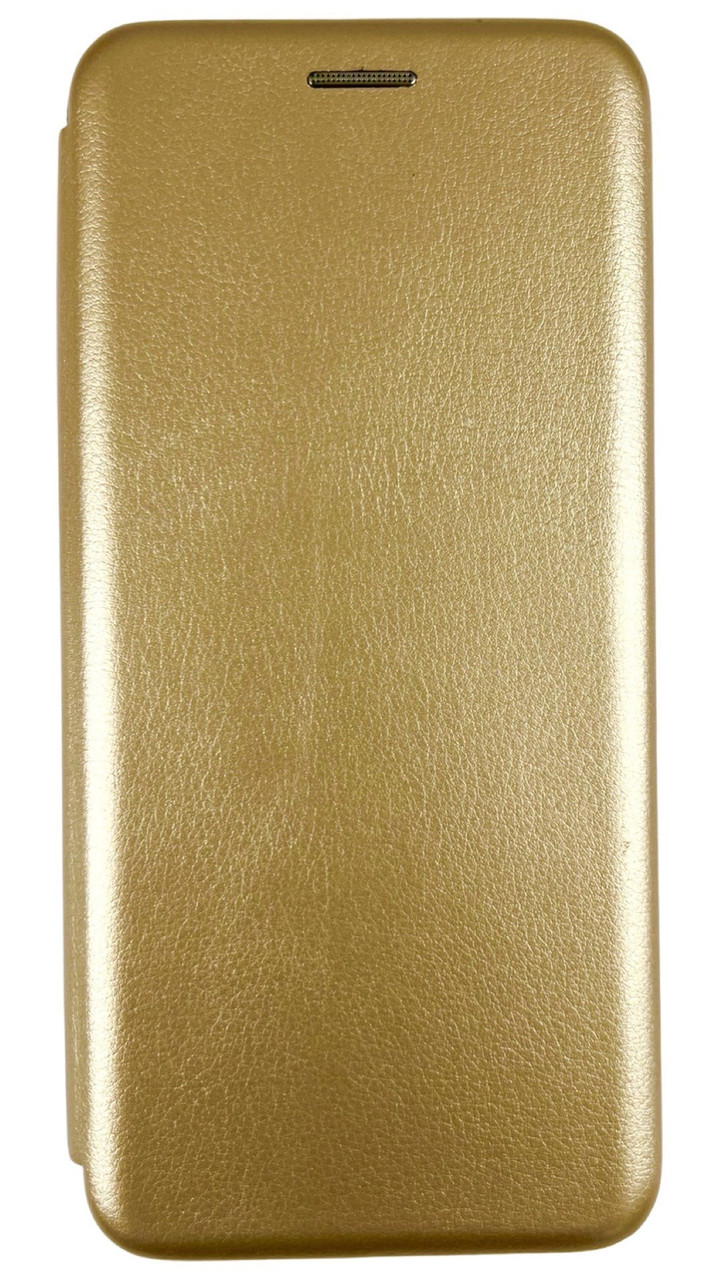 Шкіряний чохол-книжка Elegant book на ZTE Blade A72 / золотистий