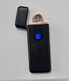 Електроімпульсна запальничка з USB зарядкою, чорна, фото 4