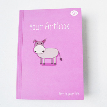 Блокнот А6 з кольоровими аркушами Profi Artbook Donkey 96 сторінок 48арк арт. 902378