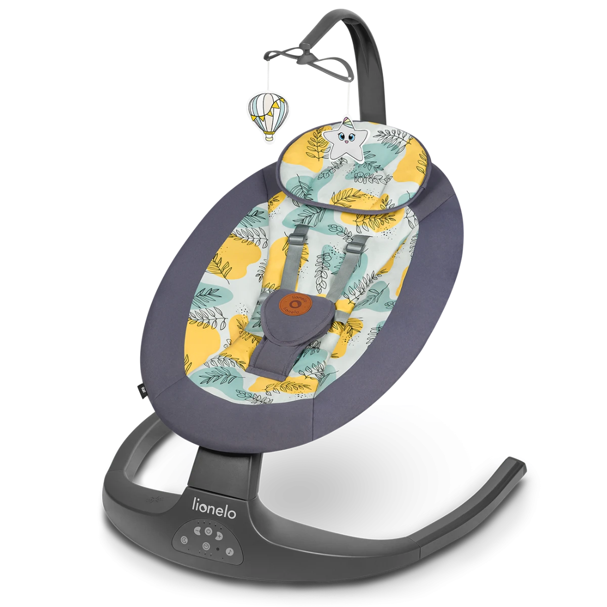 Шезлонг-гойдалка Lionelo RALF GREY CONCRETE, фото 1