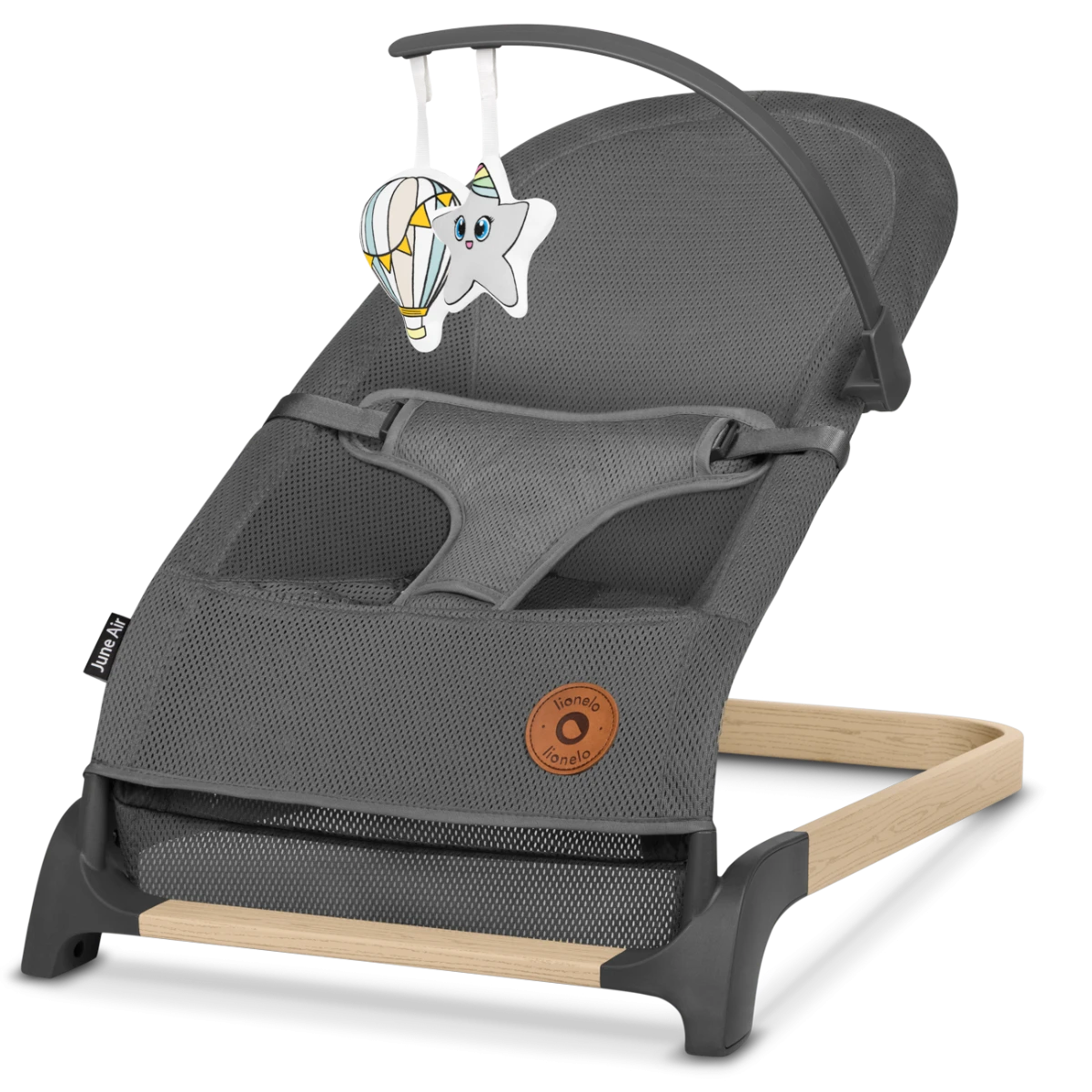 Дитячий шезлонг Lionelo JUNE GREY STONE, фото 1