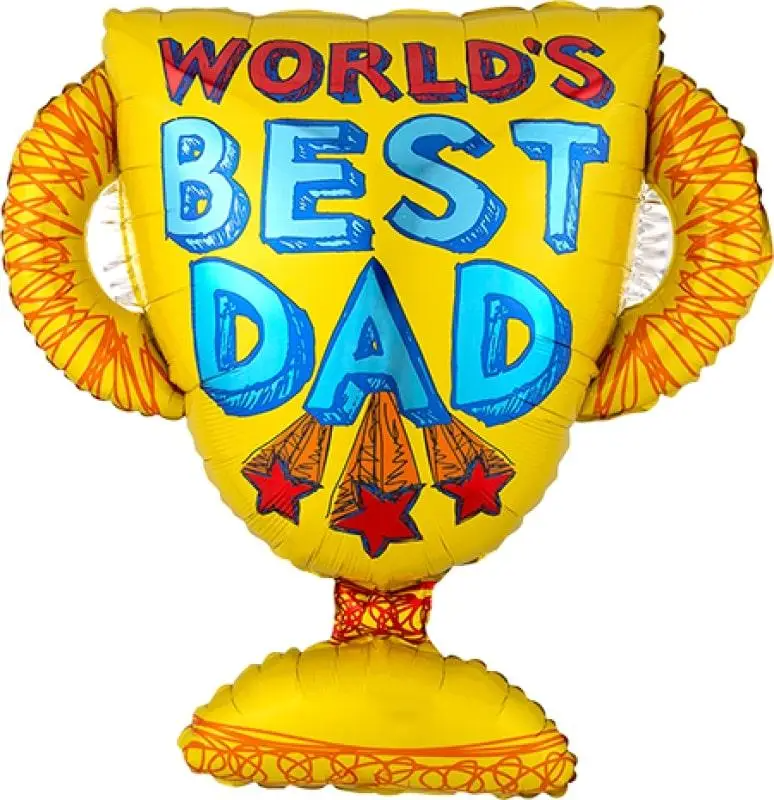 Фольгована кулька кубок BEST DAD 66х68см (25") | Золото