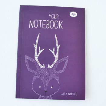Блокнот В6 з кольоровими аркушами Profi Artbook Violet 128 сторінок 64арк арт. 50292