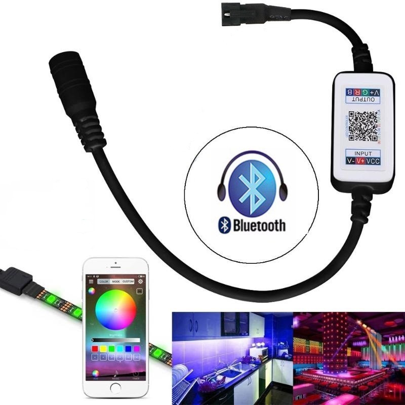 SPI smart контролер LEDTech міні Bluetooth-DC 5-24 V. Для адресної стрічки RGB/RGBW WS2811, WS2812, 1804, 1903