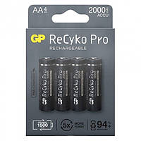 Аккумулятор GP AA ReCyko+Pro 2000mAH (GP210AAHCB-2EB4) (4шт)