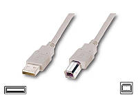 Кабель Atcom USB - USB Type-B V 2.0 (M/M), 1.8 м, ферит, білий (3795) пакет