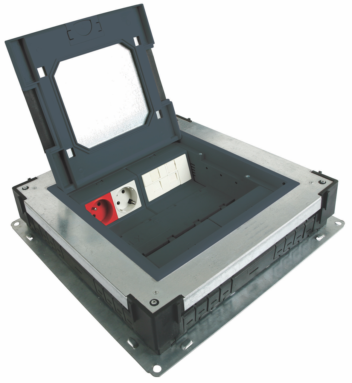 Лючок в пол на 8(16) модулей с металлическрй базой в комплекте (ID ...