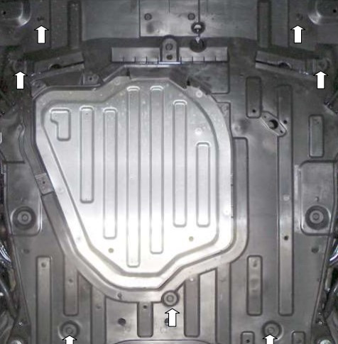 Защита двигателя Honda Civic IX 5D хетчбэк 2012-2017 Kolchuga - фото 3 - id-p597244996