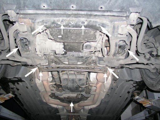 Защита двигателя Mercedes-Benz W 211 E280 2002-2008 Kolchuga - фото 3 - id-p597245804