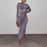 Базове плаття гольф завдовжки нижче колін зі складками з боків і коміром-стійкою (р. S, M) 68035063, фото 3