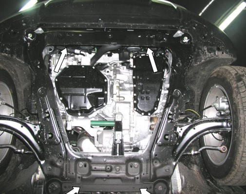 Защита двигателя Nissan X-Trail II 2007-2014 Kolchuga - фото 2 - id-p597245913