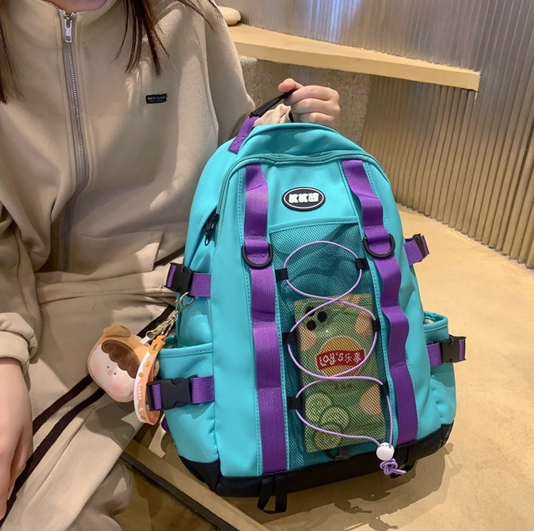 Рюкзак міський спортивний корейський з іграшкою брелоком