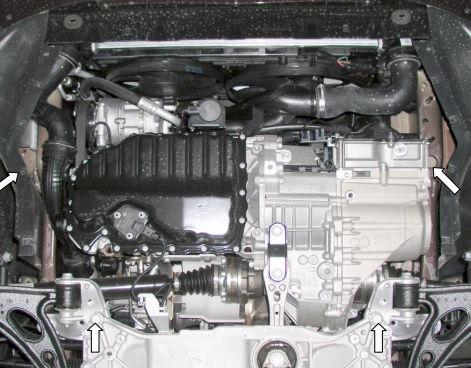 Защита двигателя Volkswagen Golf -6 2008-2012 Kolchuga - фото 2 - id-p1247311235