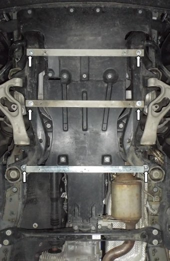 Защита двигателя Audi Q7 2005-2015 Kolchuga - фото 2 - id-p1289097924
