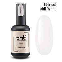 Файбер база PNB, біло-молочна, 17 мл/Fiber UV/LED Base White Milk