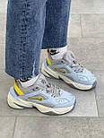 Жіночі кросівки Nike M2K Tekno UA осінь-весна-літо демісезонні блакитні. Живо фото, фото 6