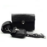 Сумка шкіряна крос-боді з кишенею на ремені Silver Taurus 7621., фото 2