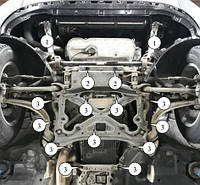 Защита двигателя Volkswagen Touareg 2018-2020 Kolchuga