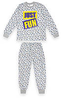 Пижама детская для мальчика GABBI PGM-22-2-10 Fun Серый на рост122 (13336)