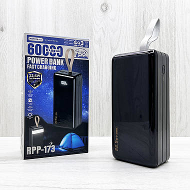 POWERBANK REMAX RPP-173 60000 mA/h 22.5W (чорний), фото 2