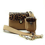 Сумка шкіряна крос-боді з кишенею на ремені Silver Taurus 7622., фото 2