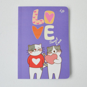 Блокнот А6 в клітинку Profi Sweet love Cats 80 сторінок арт. 904242