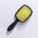 Щітка для волосся Hollow Comb Superbrush Plus Black-Yellow, фото 2