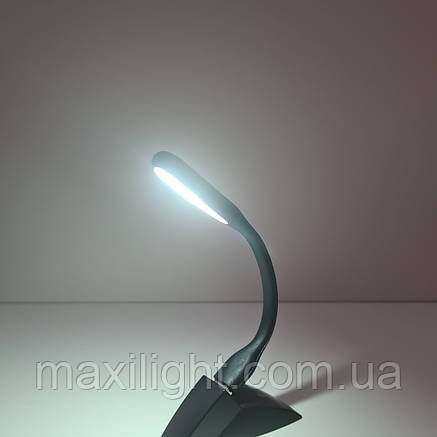 Світлодіодний гнучкий USB світильник 1,5W DC5V 6000К чорний, фото 1