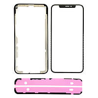 Скло дисплея Apple iPhone X Black (OCA плівка+Рамка) для переклеювання