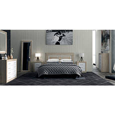 Модульний комплект меблів для спальні Гербор Сара дуб сонома із вставками німфея альба
