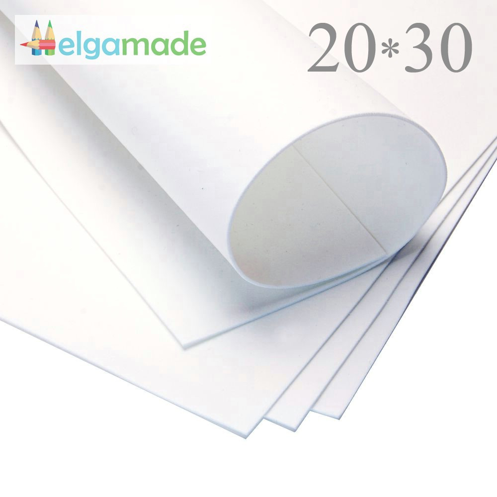 Фоаміран БІЛИЙ (теплий), 20x30 см, 0.8-1.2 мм, Іран, фото 1