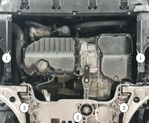 Защита двигателя Audi Q3 8U 2011-2018 Kolchuga - фото 2 - id-p1670595218