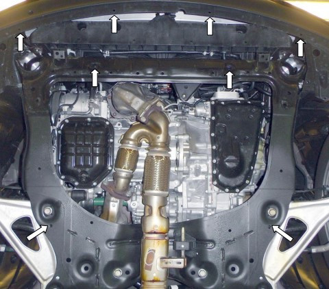 Защита двигателя Infiniti QX 60 2012- Kolchuga - фото 3 - id-p1670595592