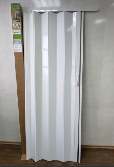 Двері гармошка глуха 810 х 2030 х 6мм Білий ясен №1