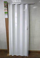 Двері гармошка глуха 810 х 2030 х 6мм Білий ясен №1