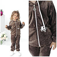 Детский спортивный костюм королевский велюр 8342 для девочки и мальчика