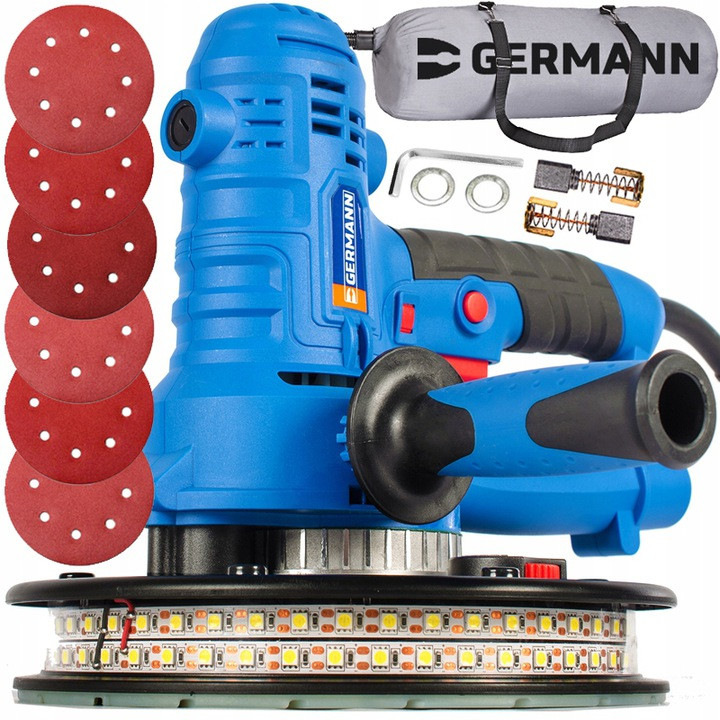 Шліфувальна машина для стін і стелі 1800W GERMANN LED PLASTER