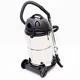Пилосос промисловий 30 л., 1400 Вт. Сухе, вологе прибирання INTERTOOL DT-1030, фото 3