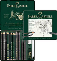 Набор графитный Faber-Castell PITT Graphite set 19 предметов в металлической коробке, 112973