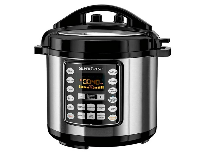 Мультиварка SilverCrest SSM 1000 A1 Сріблястий/Чорний