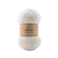 Alize WOOLTIME (Вултайм) № 55 белый (Носочная пряжа, нитки для вязания)