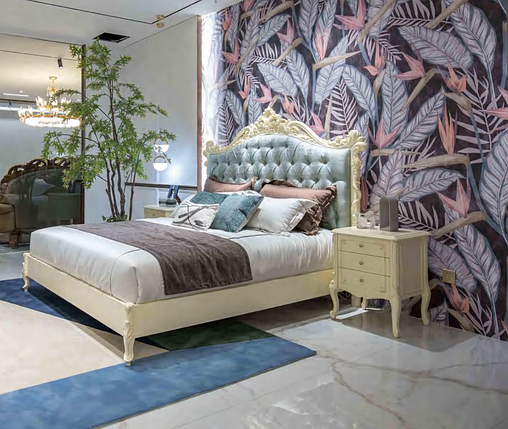 Елітне двоспальне дерев'яне класичне ліжко Емілі, фото 1