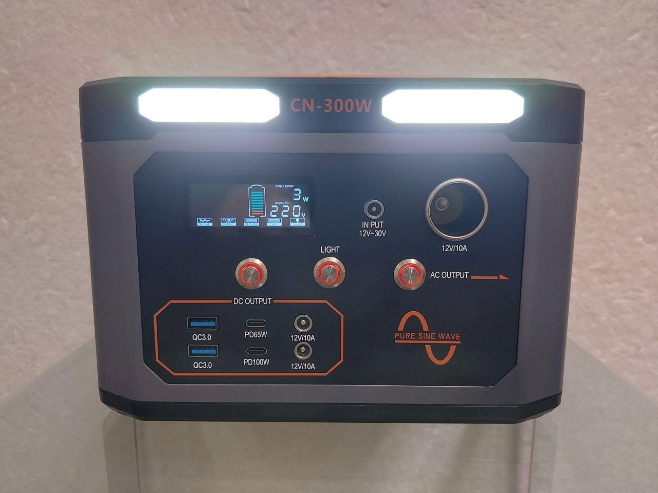 Портативная зарядная станция, домашняя электростанция CN-300 Power Station 300W (86400 mAh) - фото 4 - id-p1719413830