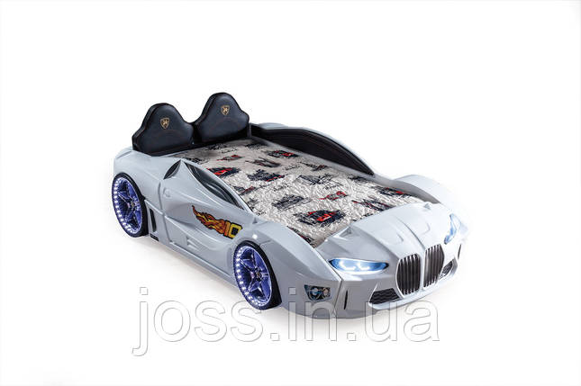ліжко-машинка ексклюзивна якісна JOSS GTM 233x120x50 cv біла, фото 1